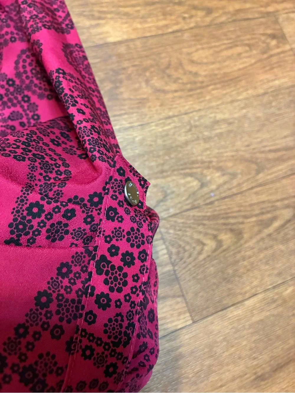 Michael Kors Paisley Zip Up Blouse Size XL NWT